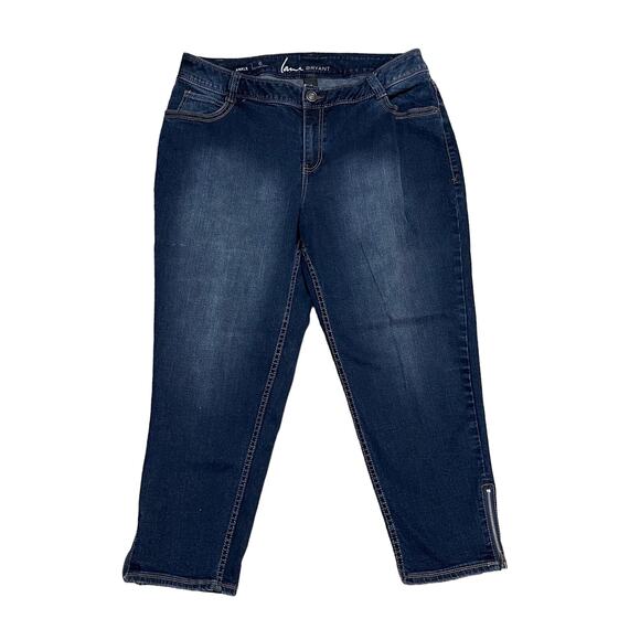 Lane Bryant Dark Blue Ankle Jeans - Picture 1 of 5